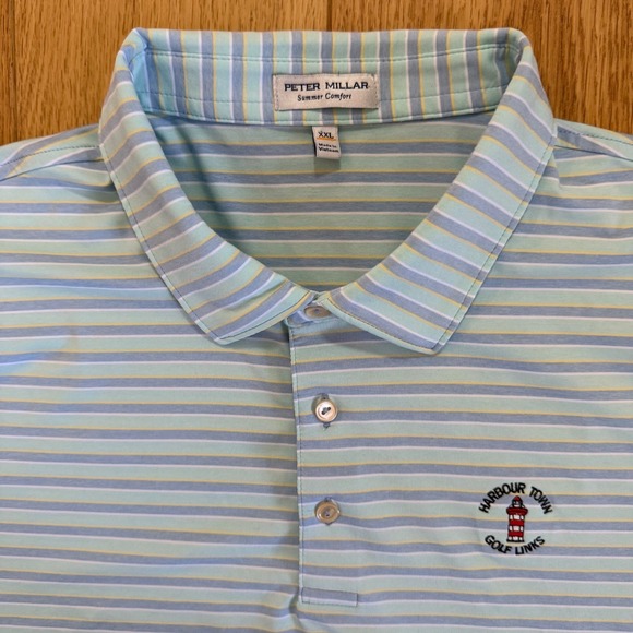 Peter Millar Summer Comfort Polo XXL BlueHarbour Town Golf Links Hilton Head